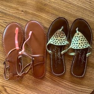 American Eagle Sandals- 2 Pairs- Both Size 8